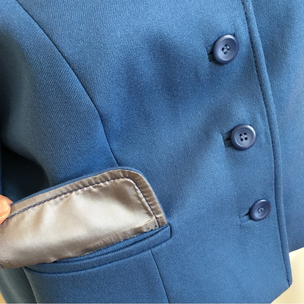 Pendleton Wool Cropped Jacket 16 P Periwinkle Blu… - image 3